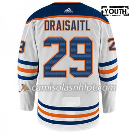 Camisola Edmonton Oilers LEON DRAISAITL 29 Adidas Branco Authentic - Criança